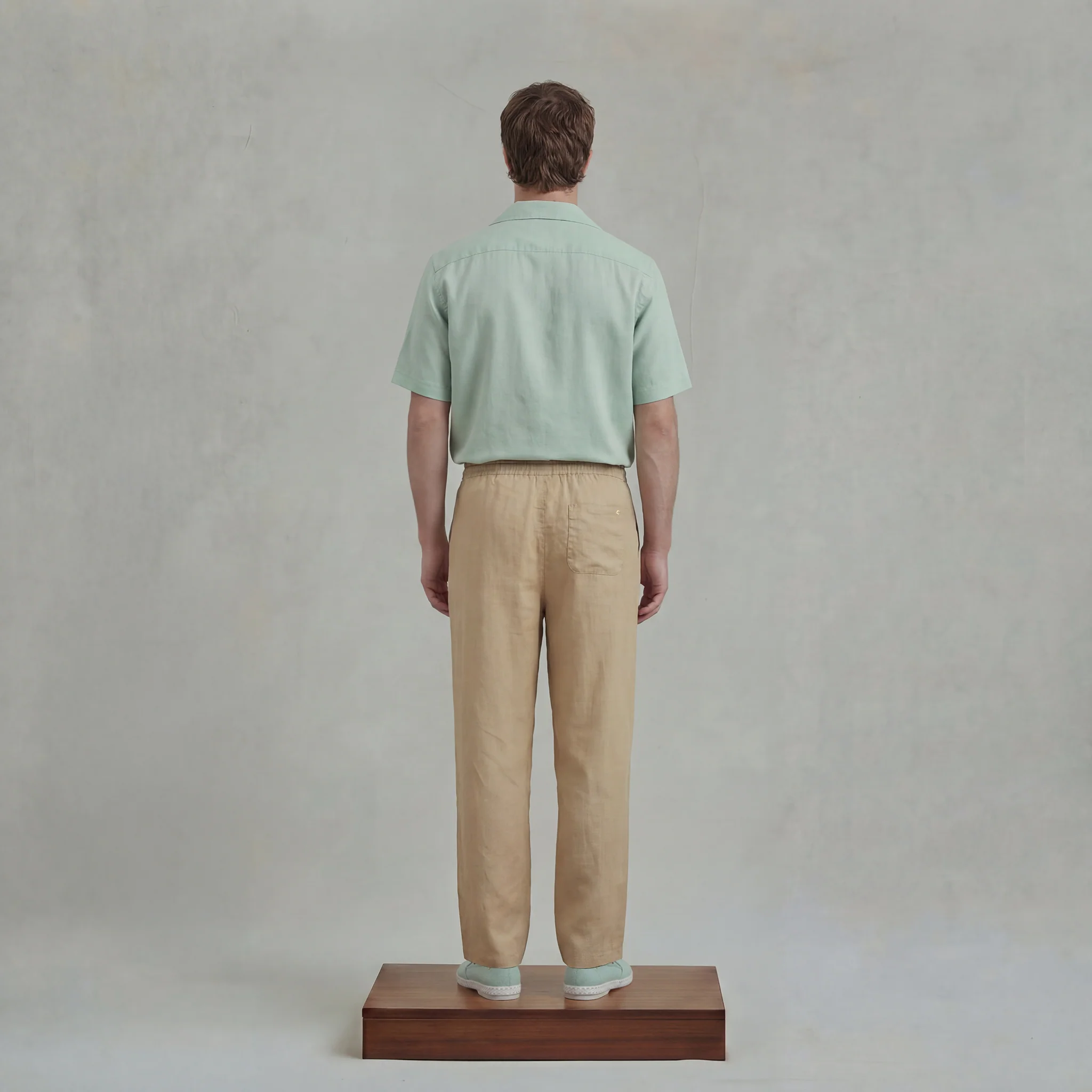 Pantalon en lin avec cordon de serrage - Image 4
