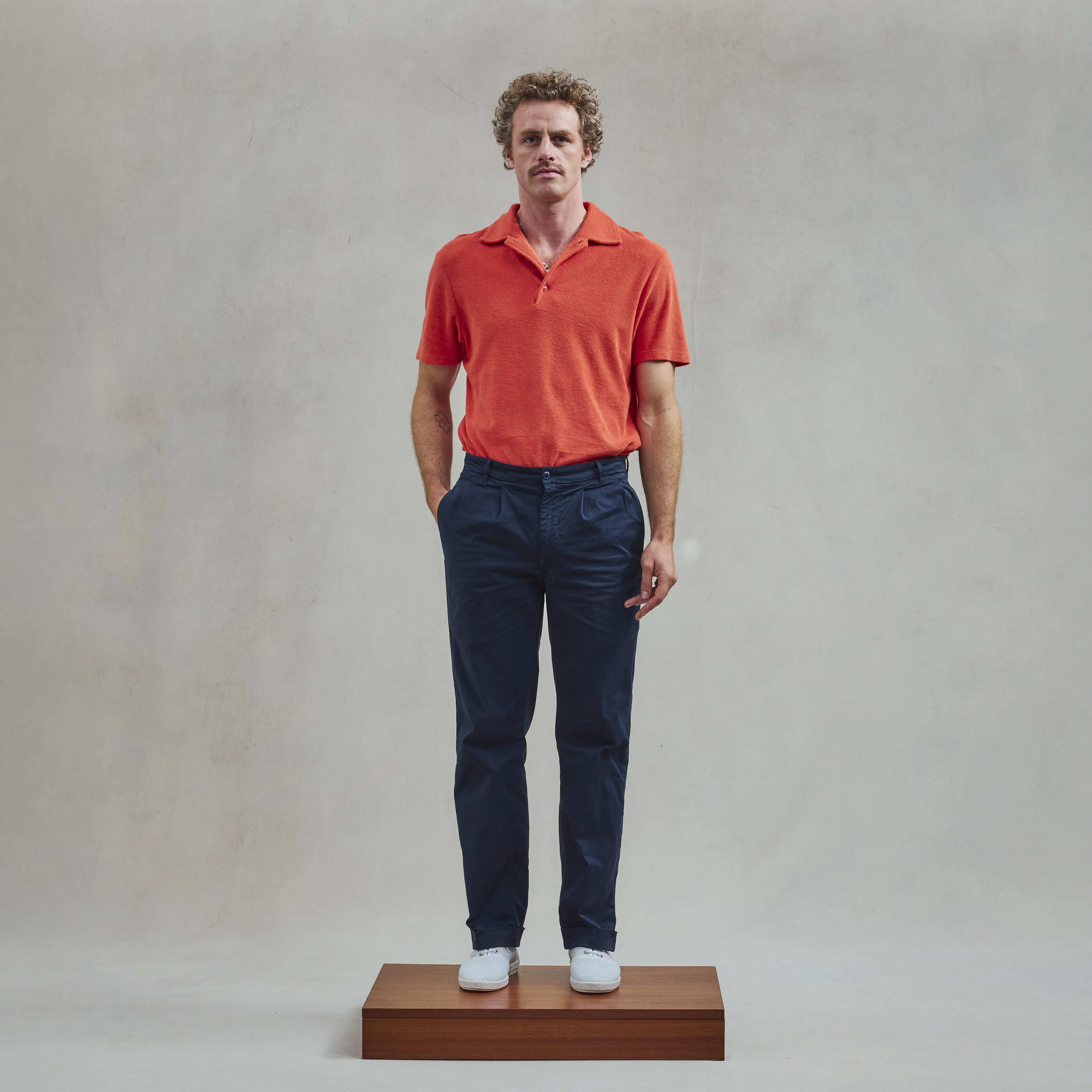 Polo Éponge Orange - Image 3